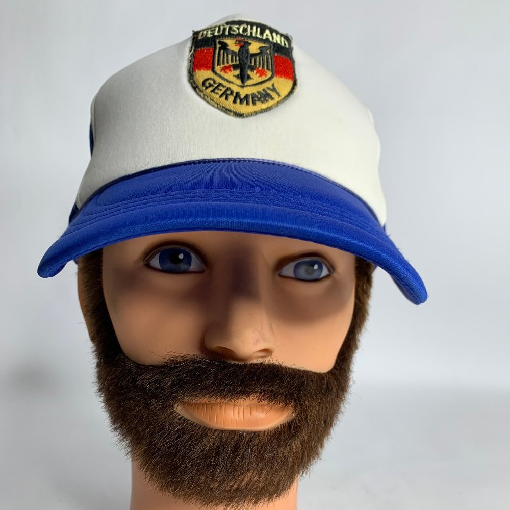 Vintage Deutschland Germany Patch Mesh & Foam Trucker Snapback Hat Cap